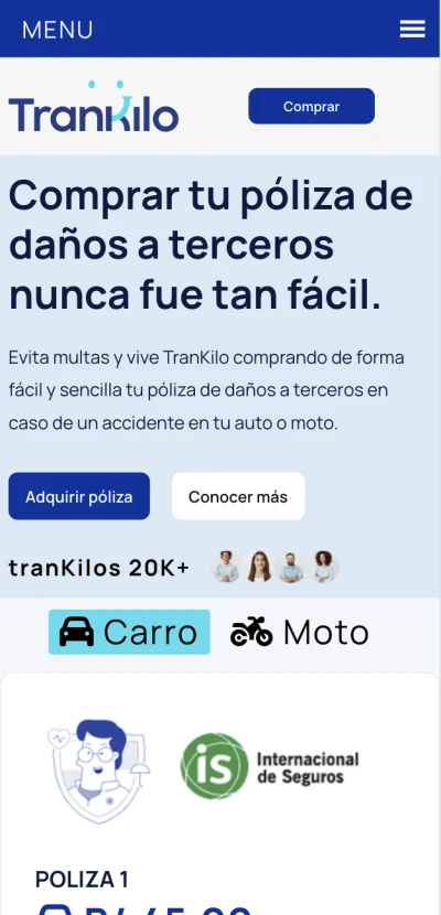 Trankilo póliza de daños en Panamá