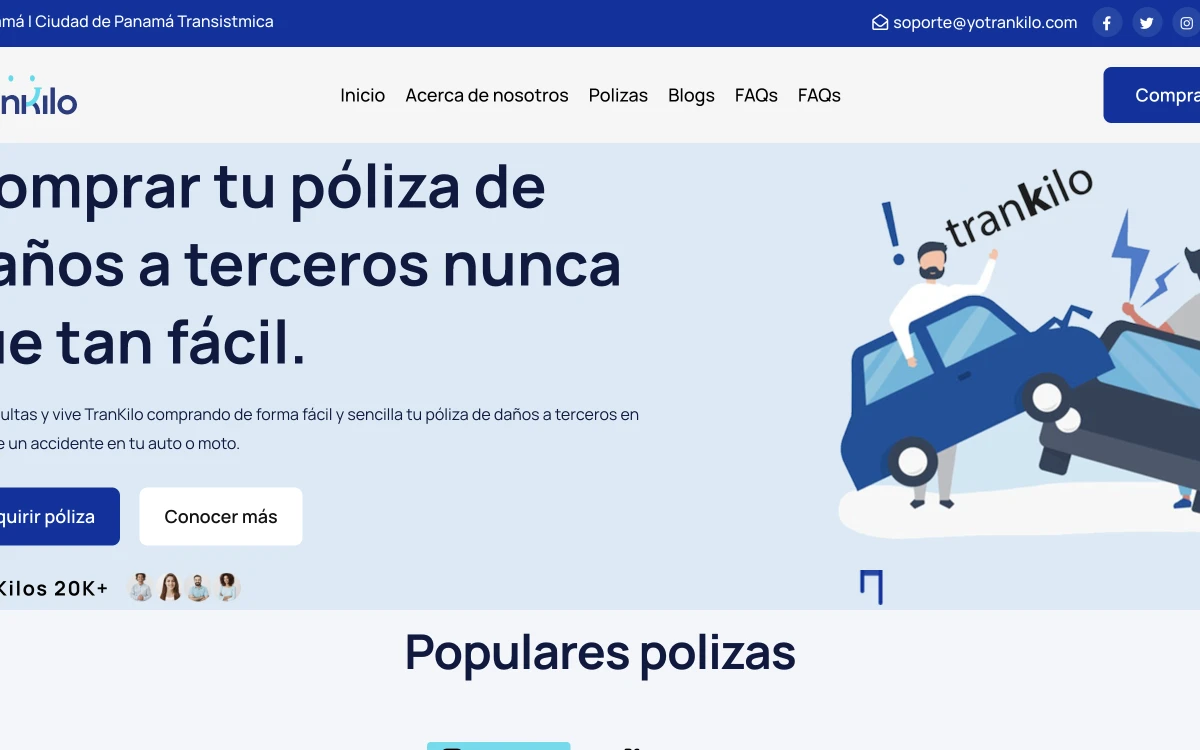 Trankilo póliza de daños en Panamá