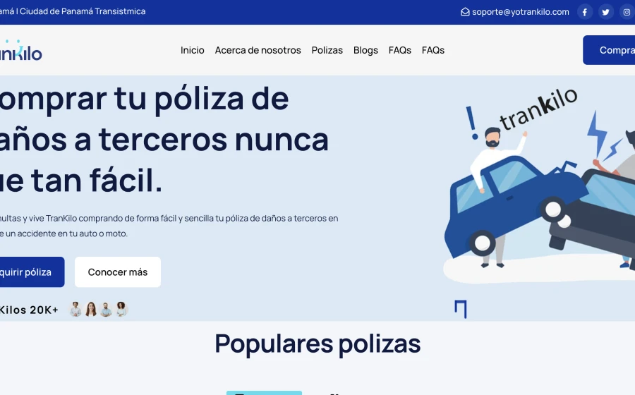 Trankilo póliza de daños en Panamá