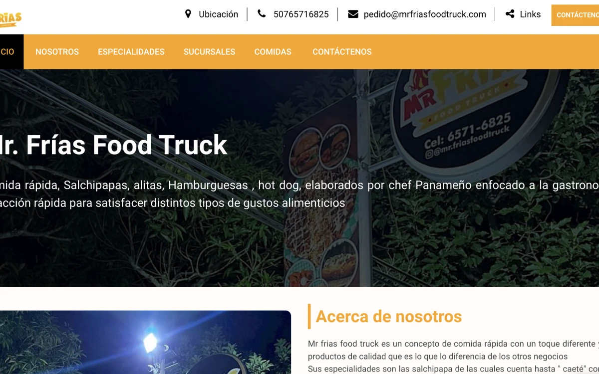 Mr. Frías Food Truck - Comida