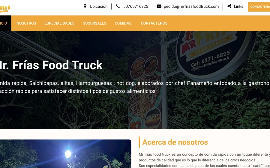 Mr. Frías Food Truck - Comida