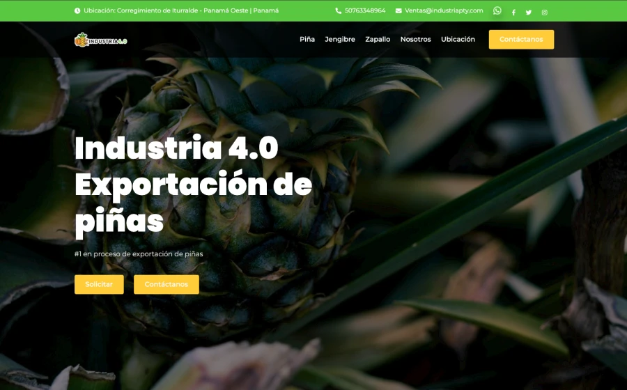 Industria 4.0 Venta de piñas Panamá Oeste