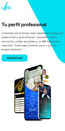 Linkinm | Tu bioperfil profesional en minutos