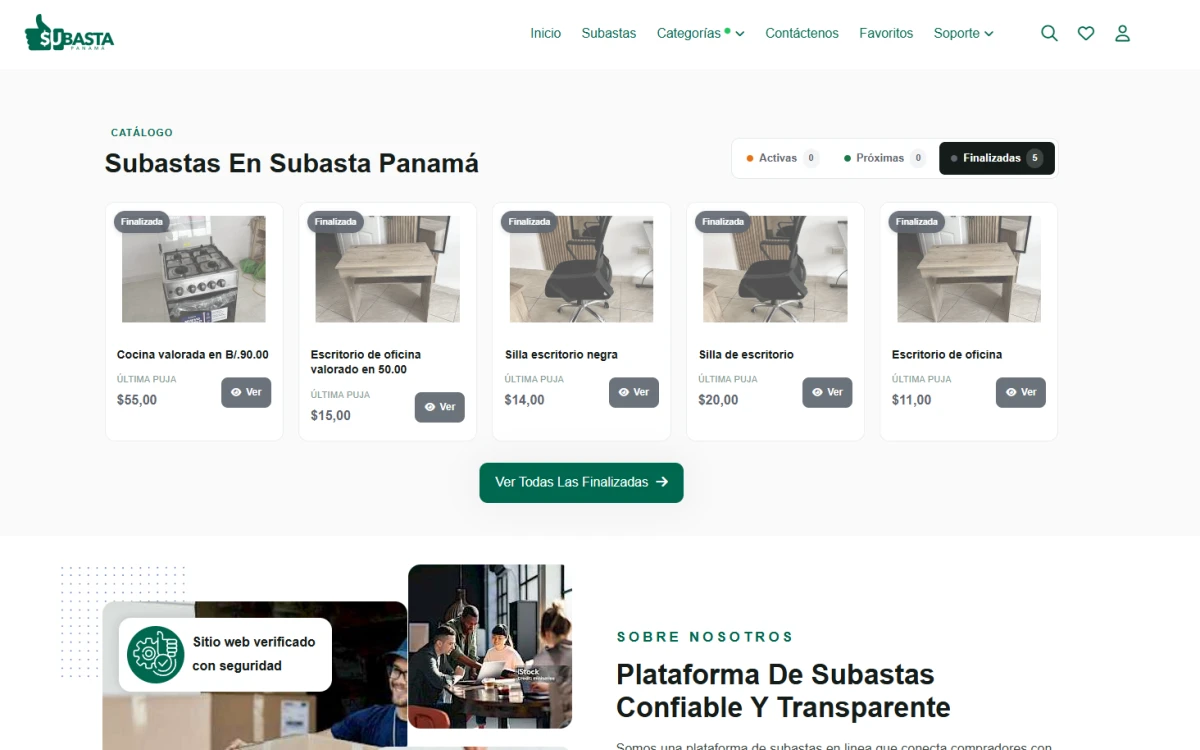 Subastas en Panamá - Portal de subastas