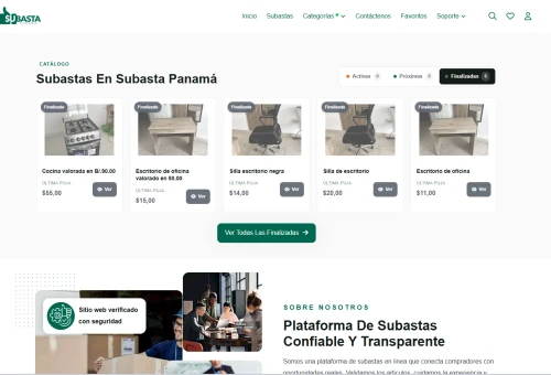 Subastas en Panamá - Portal de subastas