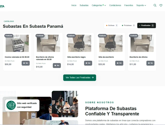 Subastas en Panamá - Portal de subastas