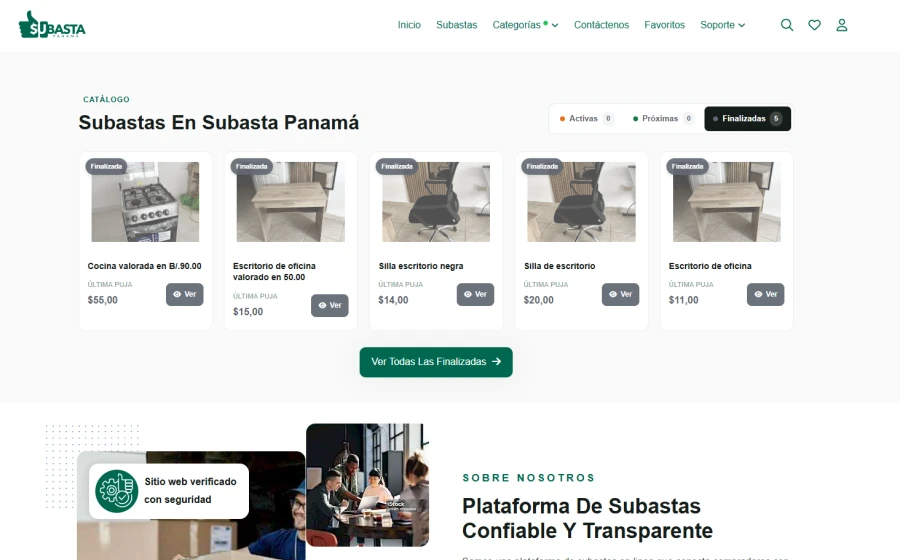 Subastas en Panamá - Portal de subastas