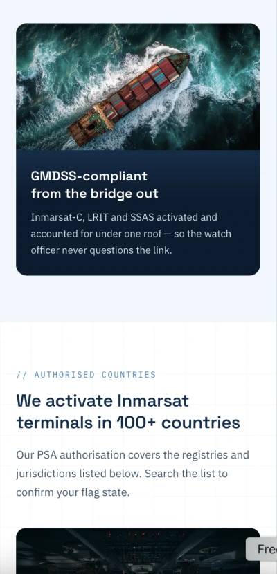 Maritime Satellite Communications, Inc. | Inmarsat Accounting Authority  PSA — Panama