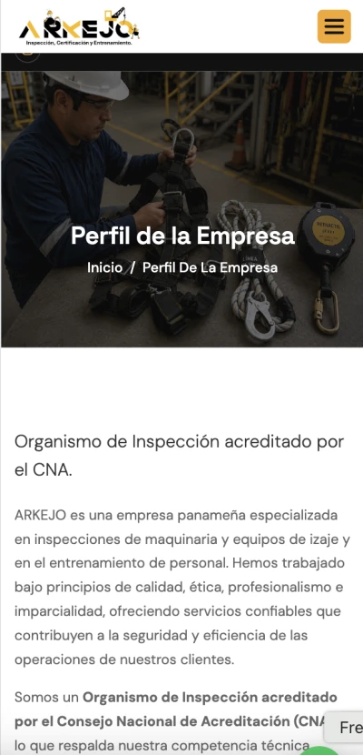 ARKEJO - Inspección y certificación de equipos de izaje en Panamá